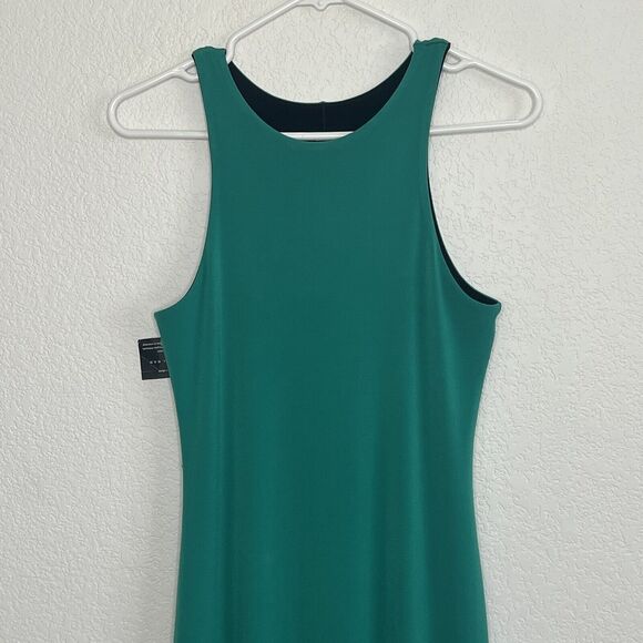 Eva Varro Women's Asymmetric Fringe Dress Reversible Black Green Small New ac27 - Picture 9 of 11